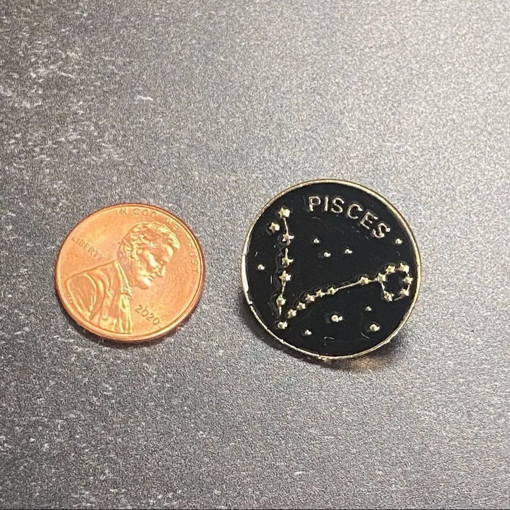 Pisces Zodiac Enamel Pin/ Brooch Lapel